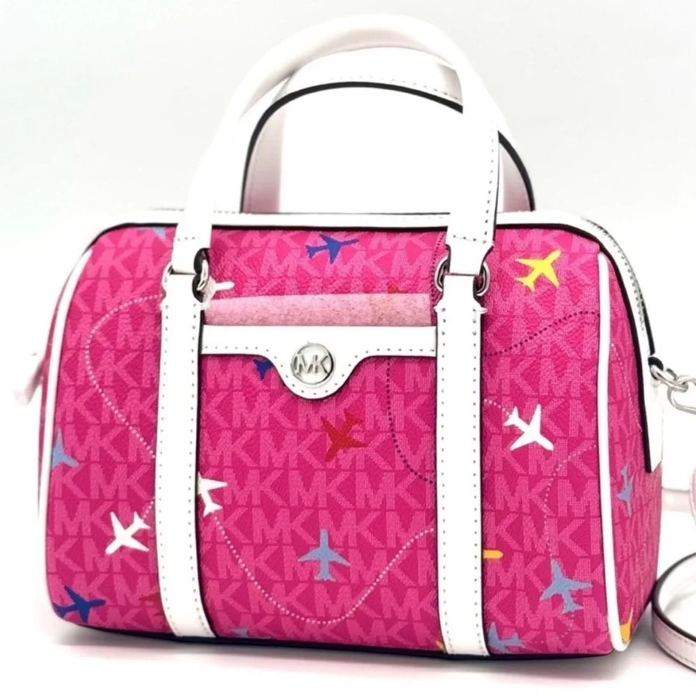 Michael Kors Small Travel Duffle Xbody Bag Dragon Fruit Multi